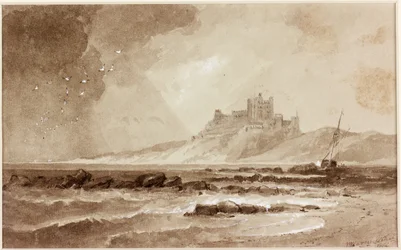Bamburgh Castle vanuit het noorden